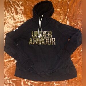 Women’s Under Armour Black Hoodie w/ Camo Lettering